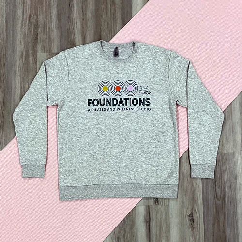 Foundations Pilates and Wellness Studio branded crewneck sweatshirt